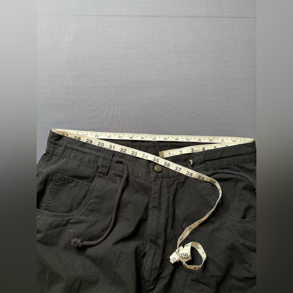Alteredmind Cargo Baggy Shorts Size Large Black #840 - Picture 7 of 7
